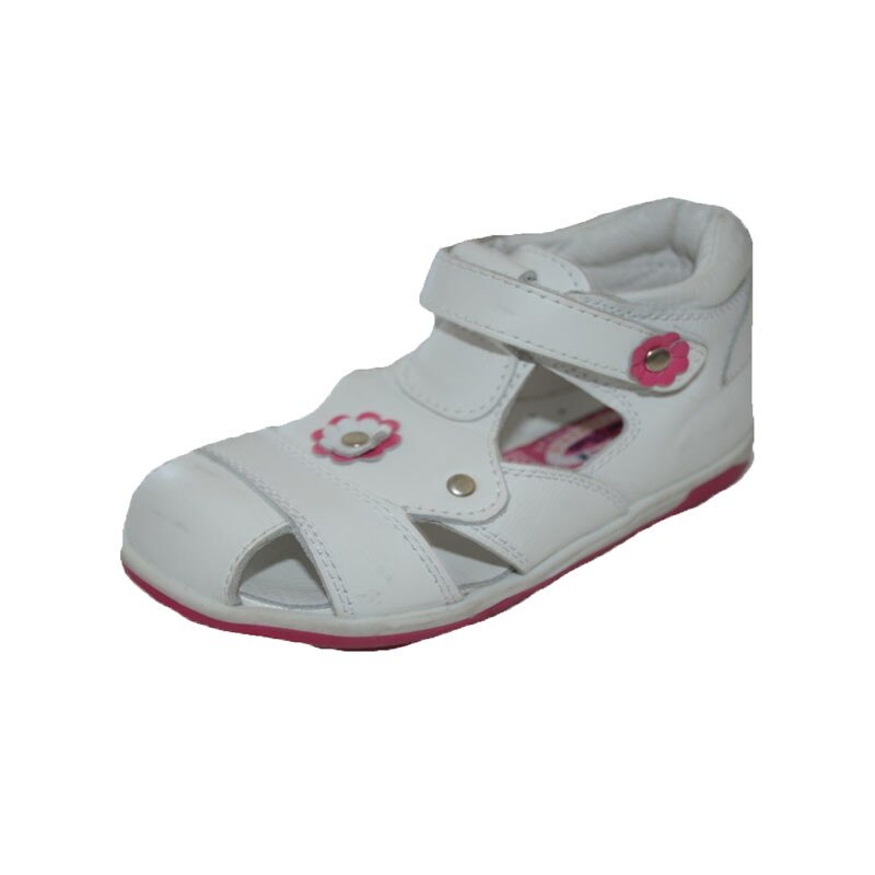 Sandale ortopedice din piele pentru fetite SIBEL, Alb