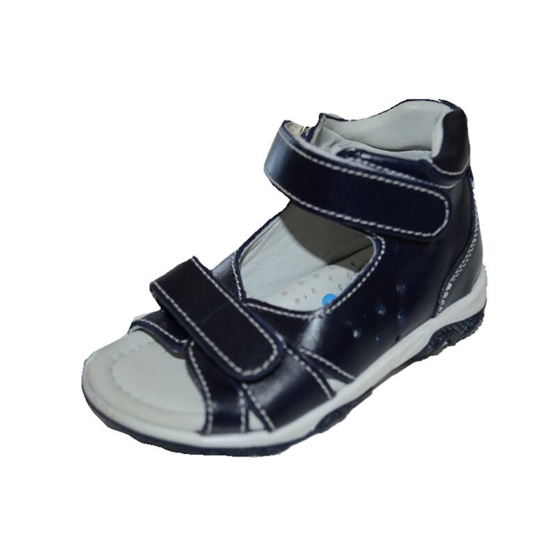 Sandale ortopedice din piele pentru baietei SIBEL SBL49, Bleumarin, 21