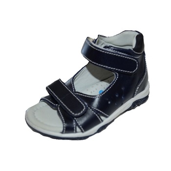 Sandale ortopedice din piele pentru baietei SIBEL SBL49, Bleumarin, 21 Sandale ortopedice din piele pentru baietei SIBEL SBL49, Bleumarin, 21
