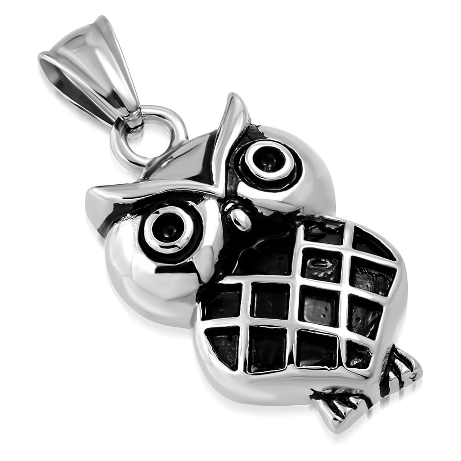 Pandant otel inox bufnita - BeSpecial 9305, 4,1, Negru