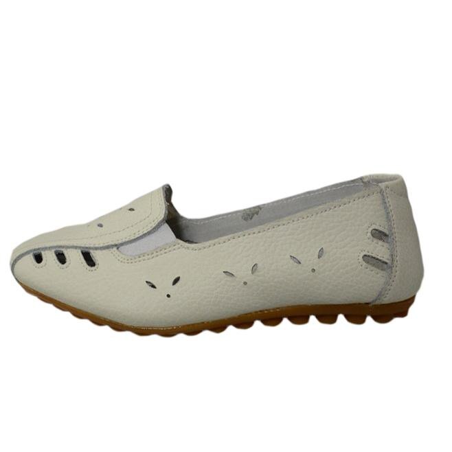 Balerini cu perforatii, D&J Exclusive, Bej