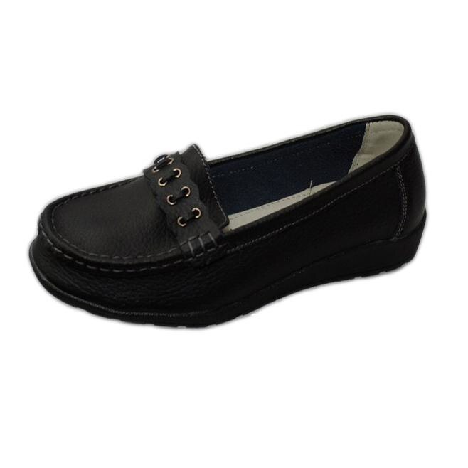 Pantofi moderni, cusaturi albe atasate, D&J Exclusive, Negru