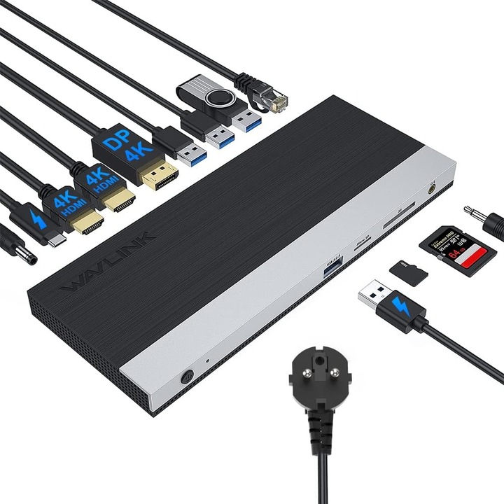 Докинг станция USB-C с троен дисплей 13-в-1 със 100W PD