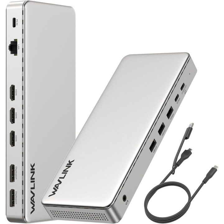 Докинг станция WAVLINK SM770 - 3 монитора, 10Gbps, 100W PD