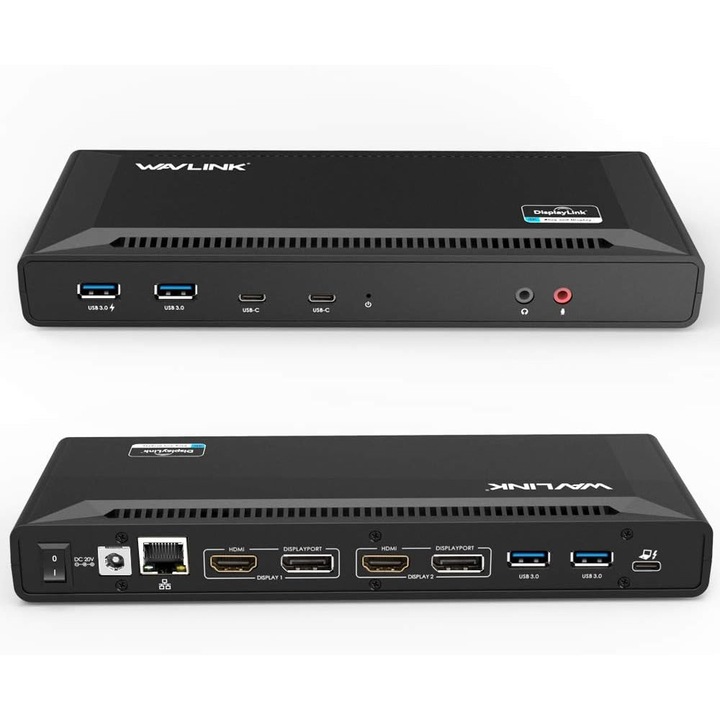 Универсална докинг станция WAVLINK USB-C за лаптоп