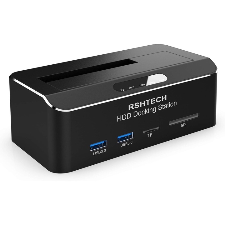 Станция за докинг HDD SSD USB 3.0 RSHTECH Алуминий, Четец на карти