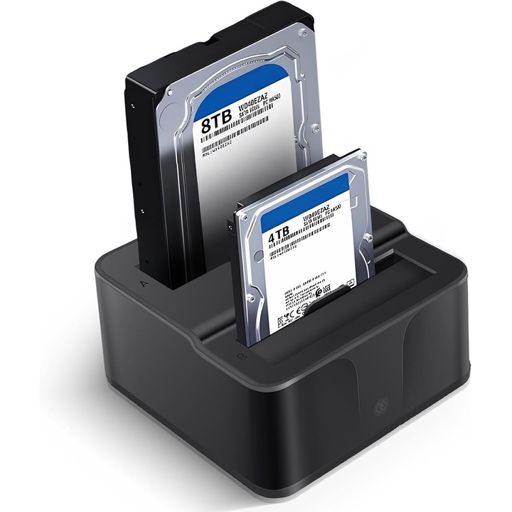 Станция Andocare Dual HDD/SSD USB 3.0, Офлайн клониране, Алуминий