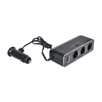 Stecher 3 prize 12 / 24V cu fir si USB 7519 Automax Stecher 3 prize 12 / 24V cu fir si USB 7519 Automax