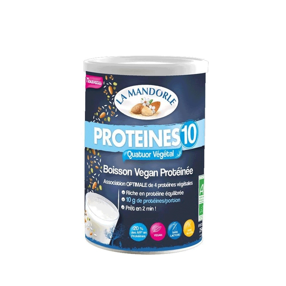 Bautura vegana instant Protein 10, La Mandorle, 250g