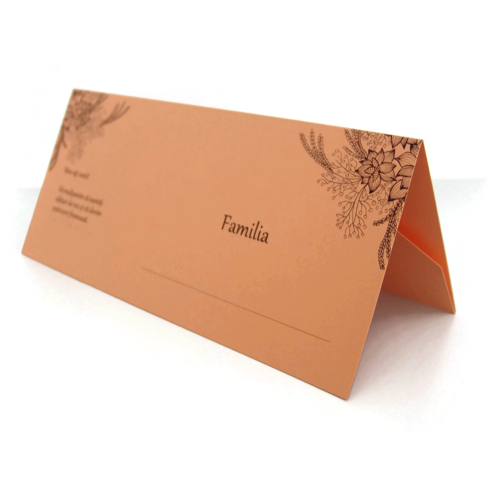 Plic bani nunta / botez, carton somon decorat cu mix floral