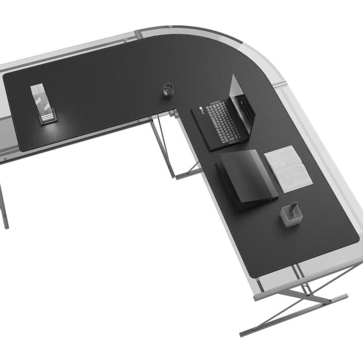 Covoras Birou Coltar L-Shaped XXL (150+170)x60cm, Piele PU, Impermeabil