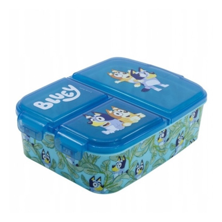 Кутия за обяд Bluey с 3 отделения, без BPA, 900 мл