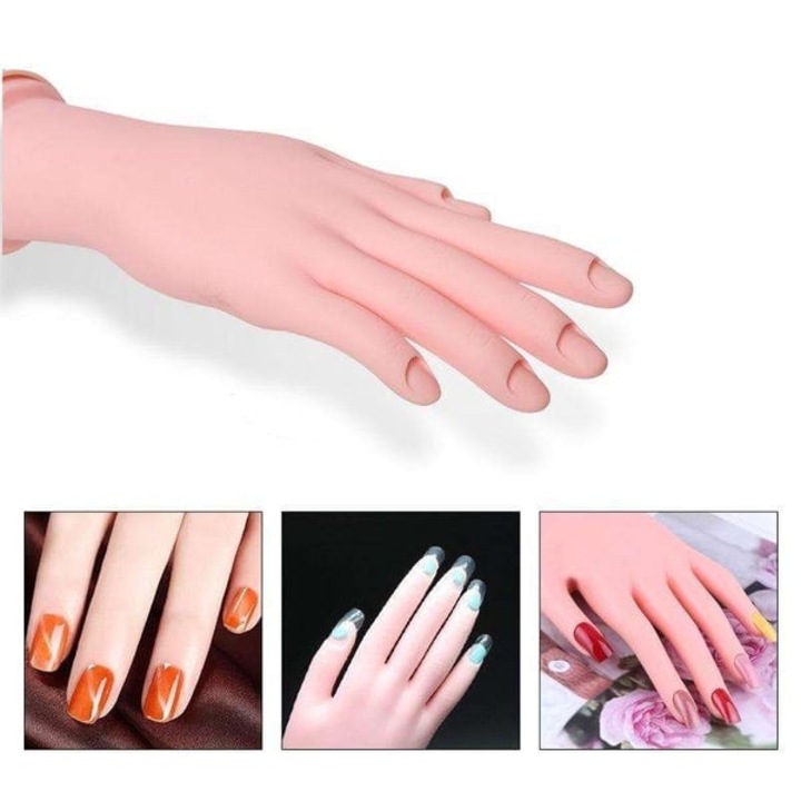 Mana practica pentru manichiura din silicon rezistent, bej, 24,5 x 6 x 8,5 cm
