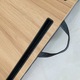 Маса за лаптоп CDON-K0446-260901-1088, с двойни възглавници и отделения за телефон и таблет, дървесен/сив финиш, 55 x 37 x 8 см