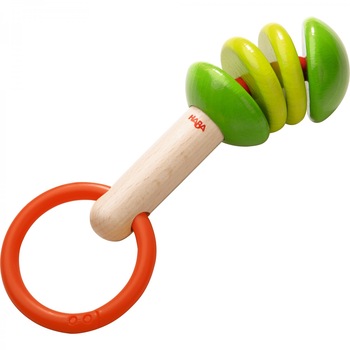 Jucarie zornaitoare din lemn, Haba, Clicker-Clacker, 2ani+ Jucarie zornaitoare din lemn, Haba, Clicker-Clacker, 2ani+