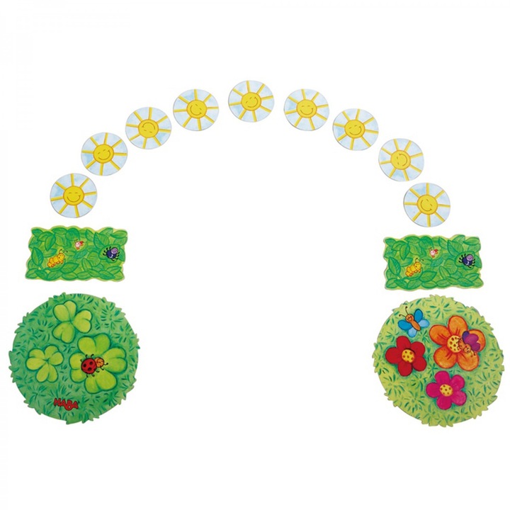 Joc de constructie cu zaruri, Haba, Primele mele jocuri-Piramida animalelor, 2ani+