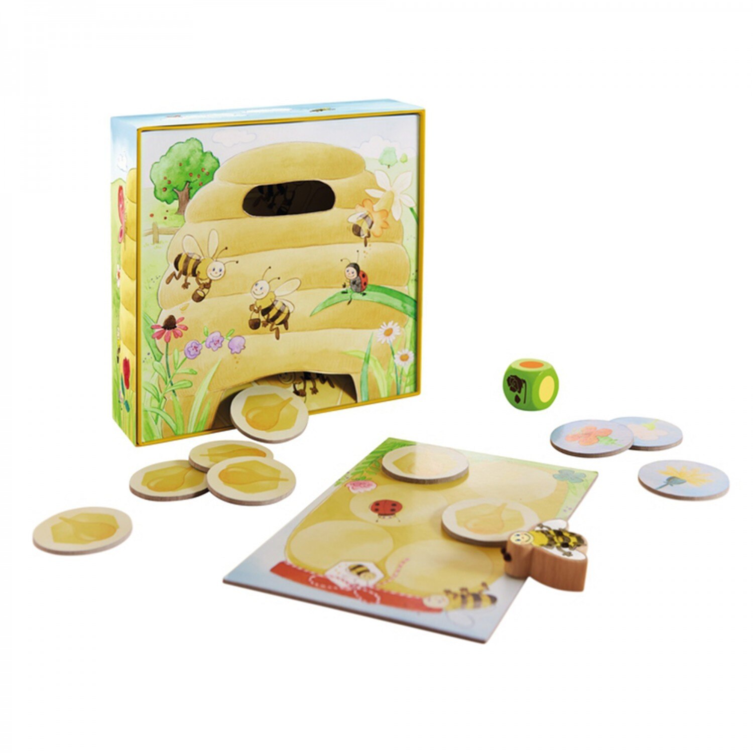 Joc distractiv cu zaruri, Haba, Primul meu joc - Albinuta Hanni, 2ani+