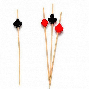 Scobitori decorative Poker pentru briose - 12 cm, Radar 50259, set 25 bucati Scobitori decorative Poker pentru briose - 12 cm, Radar 50259, set 25 bucati