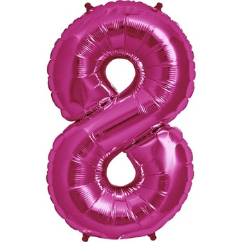 Balon Folie Mare Cifra 8 Magenta - 86cm, Amscan 28296 Balon Folie Mare Cifra 8 Magenta - 86cm, Amscan 28296