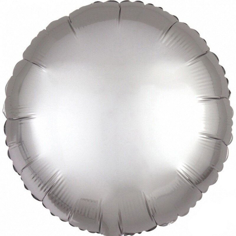 Balon folie rotund 45 cm Satin Luxe Platinum, Amscan 36805