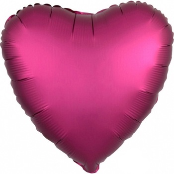 Balon folie inima 45 cm Satin Luxe Pomegranate, Amscan 36828 Balon folie inima 45 cm Satin Luxe Pomegranate, Amscan 36828
