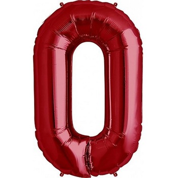 Balon Folie Mare Cifra 0 Rosu - 34 Balon Folie Mare Cifra 0 Rosu - 34