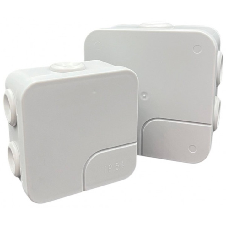 Doza ramificatie "PT" patrata ECO gri - 80x80x45 mm IP54 - Dablerom - SET 35 BUC