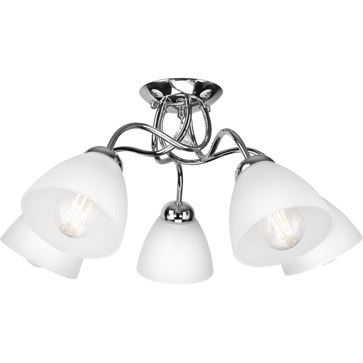 Lampa Plafon Miranda 3 Brate, Crom, 3x E27