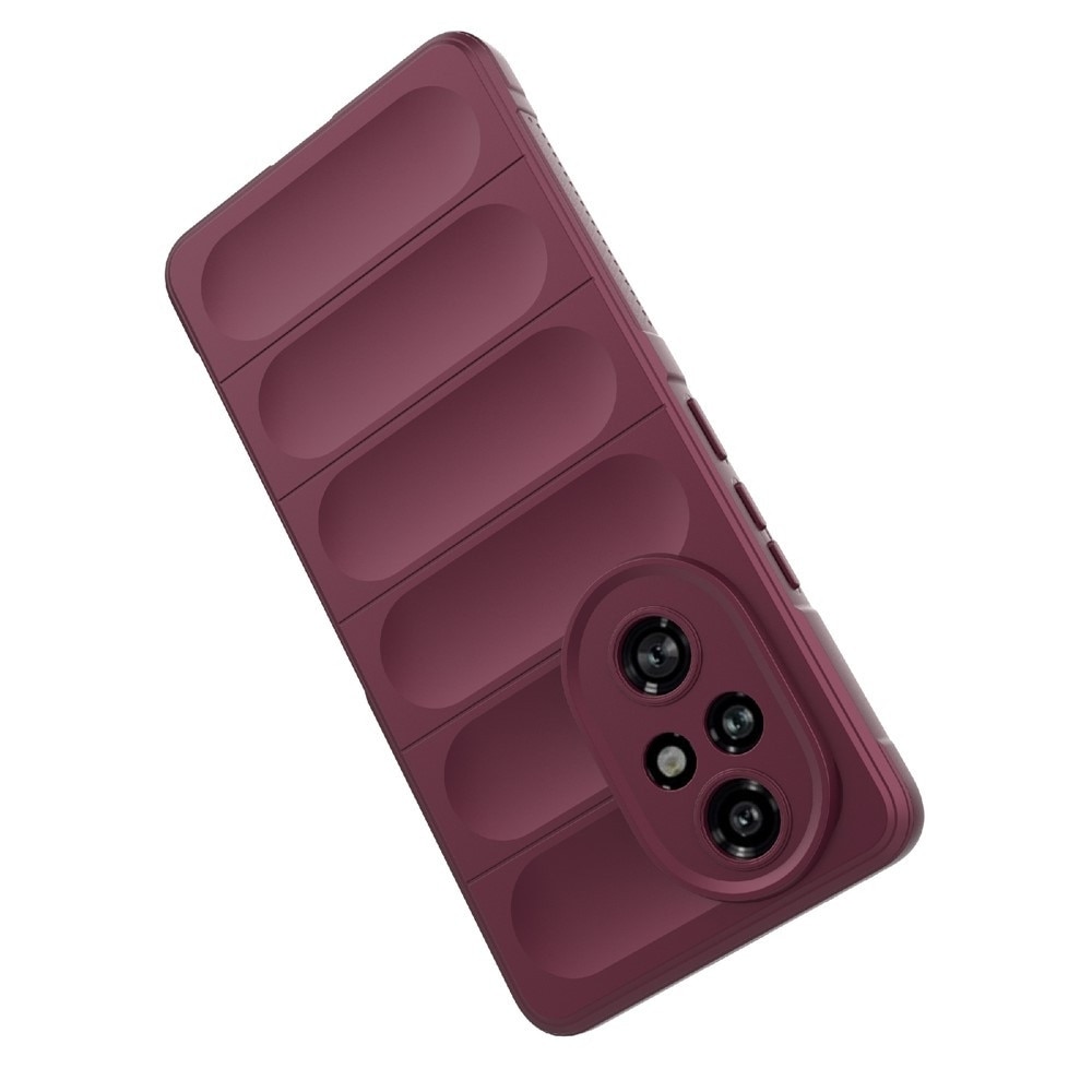 Husa telefon, Compatibila cu Honor 200 Pro, FONIX AirBag Silicone, Anti-soc, Protectie completa, Confortabila, Visiniu