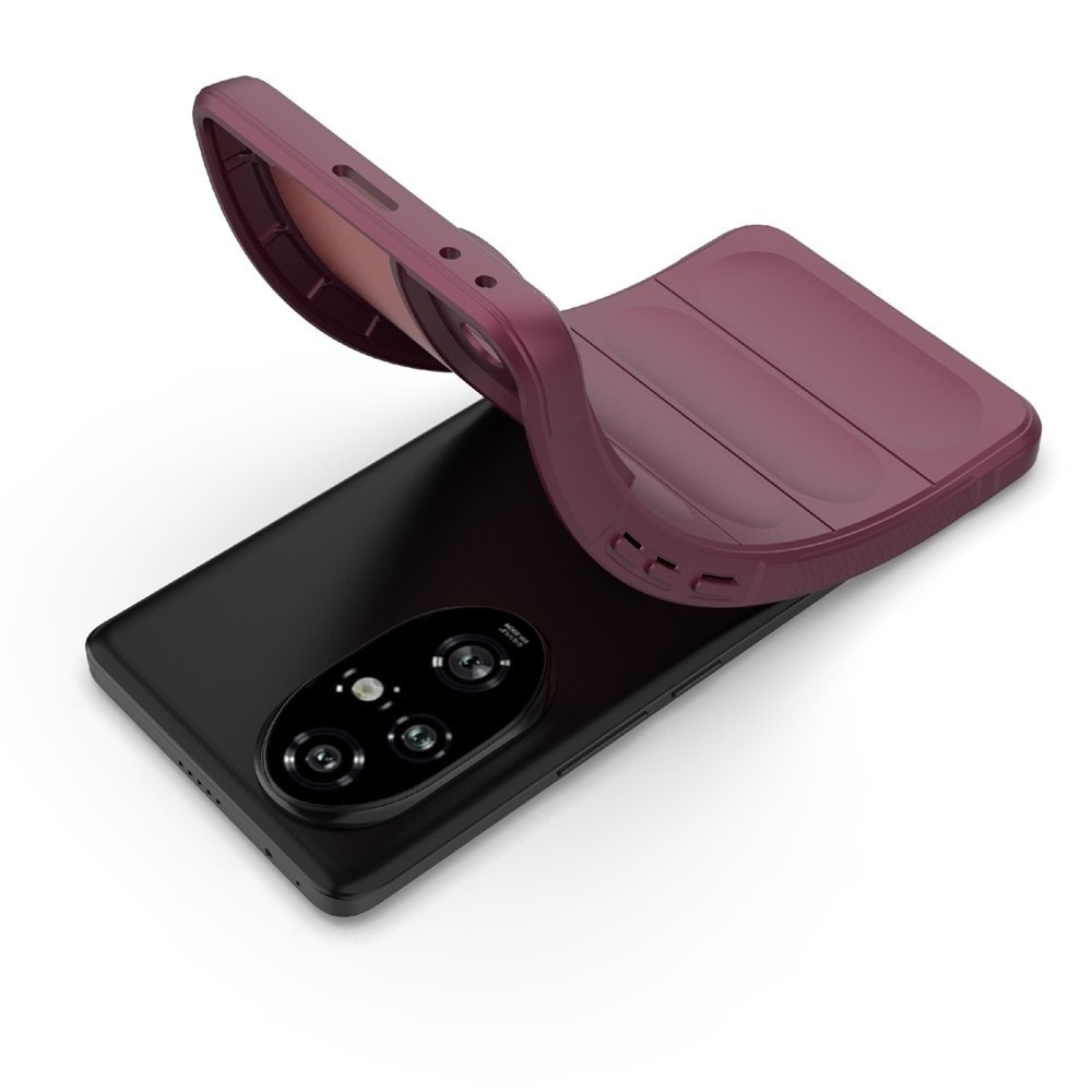 Husa telefon, Compatibila cu Honor 200 Pro, FONIX AirBag Silicone, Anti-soc, Protectie completa, Confortabila, Visiniu