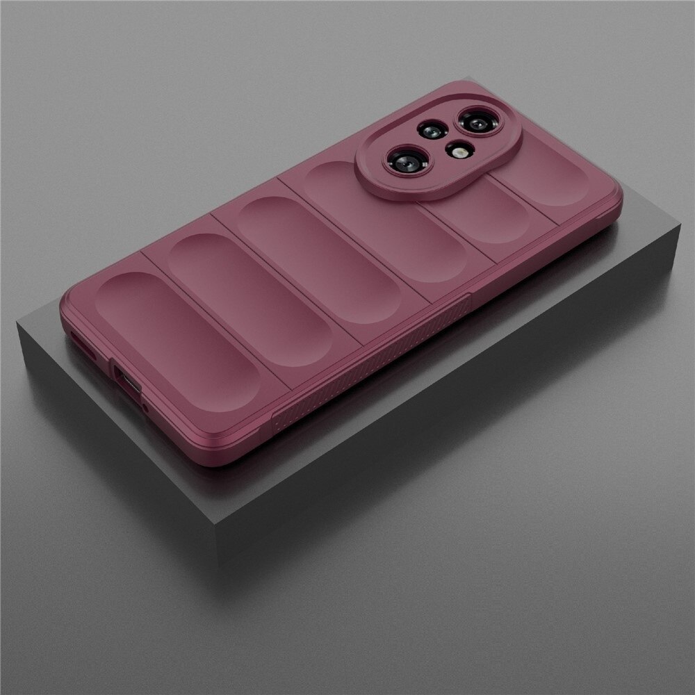 Husa telefon, Compatibila cu Honor 200 Pro, FONIX AirBag Silicone, Anti-soc, Protectie completa, Confortabila, Visiniu