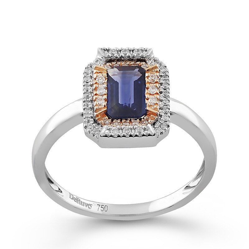 Inel Deruvo Aur 18k Diamante, Safir, 54 R25408S-WR