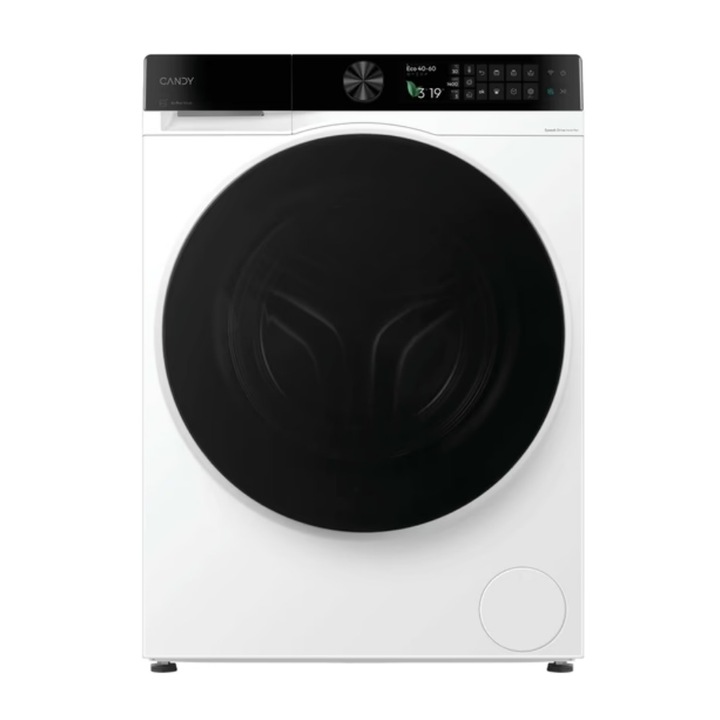 Masina de spalat rufe Candy BQ 410BL10U-S, Aburi, Wi-Fi hOn, Smart Wash, Tambur delicat, Ecran TFT color, Start intarziat, Start/Pauza, 10 kg, 1400 rpm, Clasa A, Alba