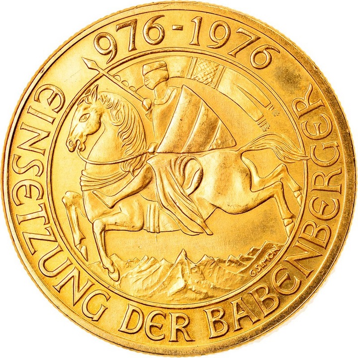 Moneda istorica din Aur - 1000 schilling Dinastia Babenberg Austria