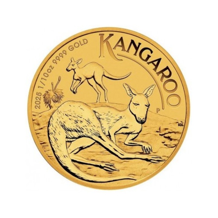 Moneda din Aur 24k Kangaroo Australia 1\10 oz