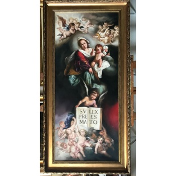 Tablou pictat manual Icoana, Fecioara Maria 136x68cm Tablou pictat manual Icoana, Fecioara Maria 136x68cm