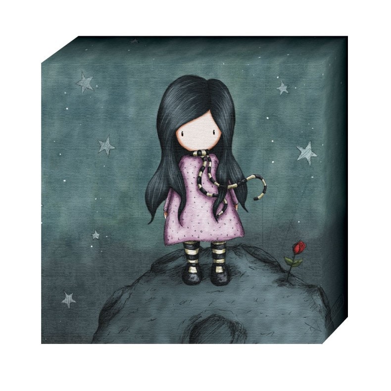 Tablou pe panza Gorjuss - Because She Is My Rose - Small 20 x 20 cm