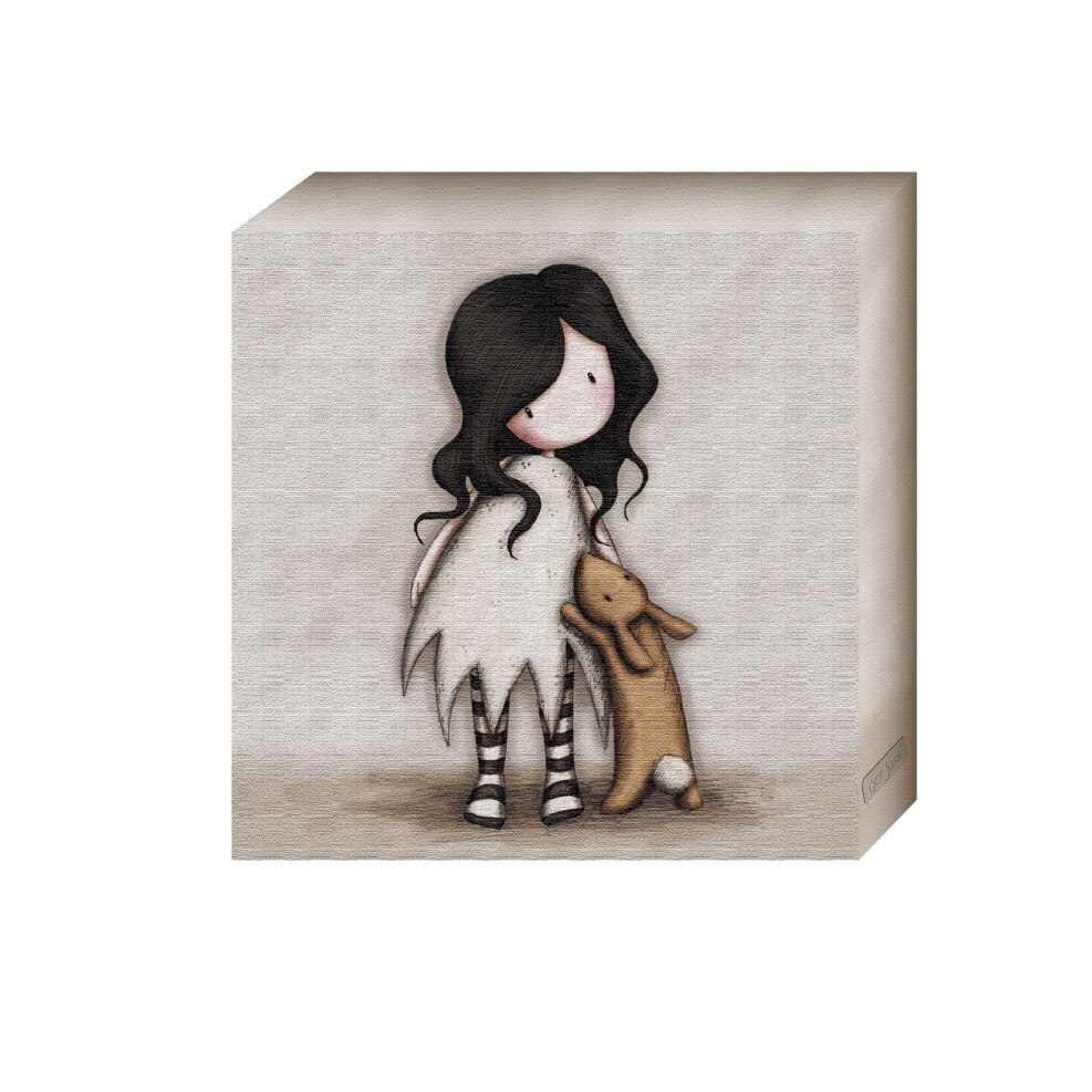 Tablou pe panza Gorjuss - I Love You Little Rabbit - Small 20 x 20 cm