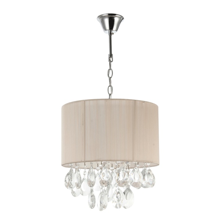 Erste Ретро интериорен полилей 4x60W Max E27 EL0038458 цвят крем и хром