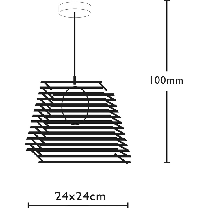 Pendul lemn Manilla, 1x40w