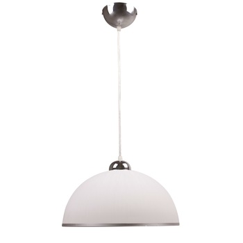 Lustra tip pendul Deca, 1x60w, abajur sticla, alb Lustra tip pendul Deca, 1x60w, abajur sticla, alb