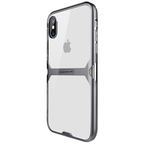 Husa silicon Nillkin Crystal pentru iPhone X, Argintiu