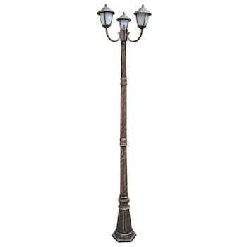 Stalp de exterior Madrid - 8379 Rabalux, E27, 3x60W, auriu antichizat Stalp de exterior Madrid - 8379 Rabalux, E27, 3x60W, auriu antichizat