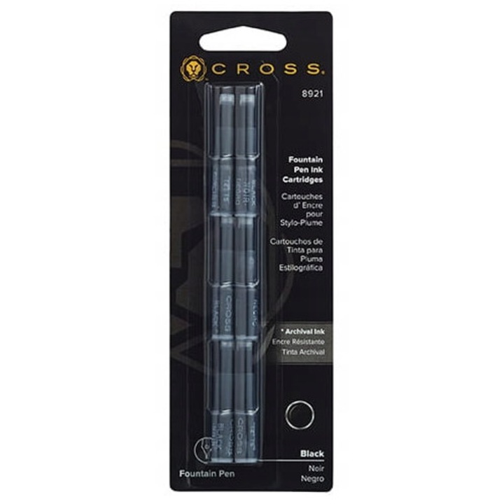 Set 6 cartușe cerneală Cross, negru