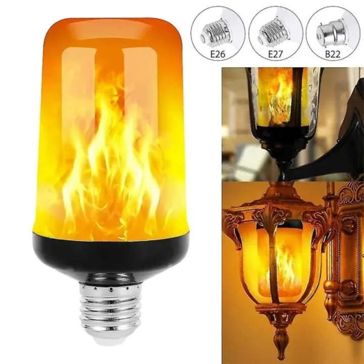 Декоративна LED крушка с ефект на пламък STALVA-CJ-PRO-K0502-20260831-2849, E27, 5W, жълта, комплект 2 бр