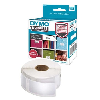 Etichete DYMO DY1976411 Label Writer plastic albe, durabile, multifunctionale, 25mm x 54mm, 160buc/rola Etichete DYMO DY1976411 Label Writer plastic albe, durabile, multifunctionale, 25mm x 54mm, 160buc/rola