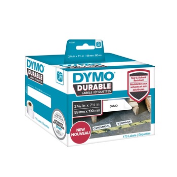 Etichete termice industriale, DYMO DY1933087 LabelWriter Durable, multifunctionale mari, 59mmx190mm, polipropilena alba, 1 rola/cutie, 170 etichete/rola, 1933087 Etichete termice industriale, DYMO DY1933087 LabelWriter Durable, multifunctionale mari, 59mmx190mm, polipropilena alba, 1 rola/cutie, 170 etichete/rola, 1933087