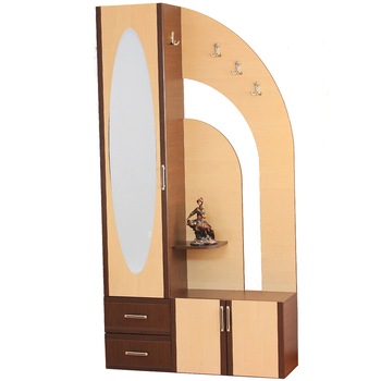 Cuier THOMAS, 100x32x200cm, Wenge/Mesteacan Cuier THOMAS, 100x32x200cm, Wenge/Mesteacan