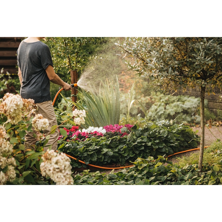 Tambur cu roti + furtun de gradina 30 m 1/2 Fiskars Waterwheel L ...