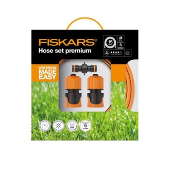 Furtun Fiskars Premium 1020447, 15 m lungime, 9mm (3/8 Furtun Fiskars Premium 1020447, 15 m lungime, 9mm (3/8